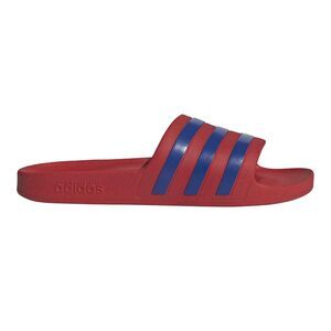 Adidas Mens Adilette Aqua 3 Stripes Pool Flat Sliders / Better Scarlet